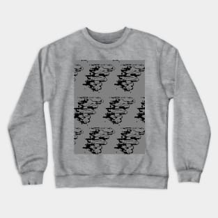 Black abstract elements, silhouettes against dark background Crewneck Sweatshirt